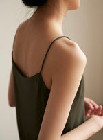 Load image into Gallery viewer, Classic V Neck Silky Camisole in Olive