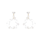 Load image into Gallery viewer, Multi Pearl Loop Drop Earrings