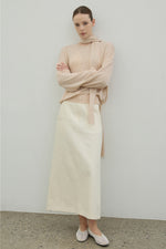 Load image into Gallery viewer, Korean Cotton Maxi Skirt in Cream