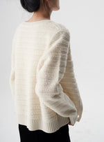 Load image into Gallery viewer, Relaxed Wool Cardigan in Grey