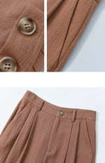 Load image into Gallery viewer, Textured Bustier Top + Pants Set in Beige