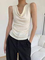 Load image into Gallery viewer, Light Knit Drape Top in Cream