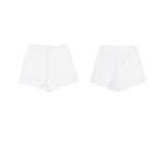 Load image into Gallery viewer, Cotton Line Shorts in White