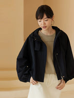 Load image into Gallery viewer, Classic Windbreaker Jacket in Black