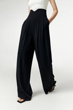 Load image into Gallery viewer, High Waist Curve Trousers in Black
