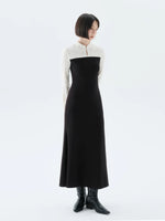 Load image into Gallery viewer, Lace Duo Pankou Dress in Black