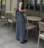 Load image into Gallery viewer, Utility Vest Top // Trousers in Blue Set