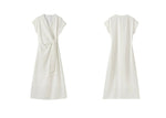 Load image into Gallery viewer, 2-Way Textured Tie Dress in White