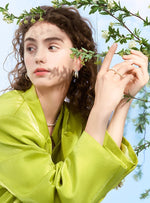 Load image into Gallery viewer, Trio Diamante Hoop Earrings