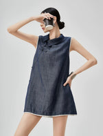 Load image into Gallery viewer, Chambray Pankou Tunic in Blue