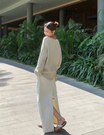 Load image into Gallery viewer, Relaxed Light Knit Top in Greige