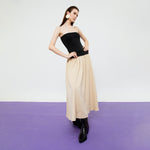 Load image into Gallery viewer, Dakota Bustier Dress in Black/Beige