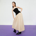 Load image into Gallery viewer, Dakota Bustier Dress in Black/Beige