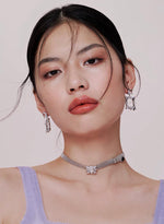 Load image into Gallery viewer, Diamante Square Drop Earrings