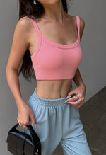 Load image into Gallery viewer, Classic Padded Cropped U Tank In Pink
