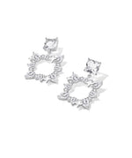 Load image into Gallery viewer, Diamante Square Drop Earrings