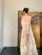Load image into Gallery viewer, Floral Tent Maxi Dress in Beige