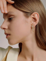 Load image into Gallery viewer, Cluster Star Drop Earrings