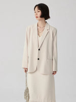 Load image into Gallery viewer, Classic Relaxed Blazer in Cream