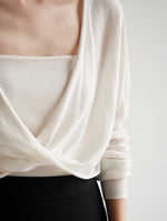 Load image into Gallery viewer, Tencel Blend Twist Top in White