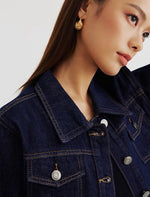 Load image into Gallery viewer, Classic Denim Jacket in Navy