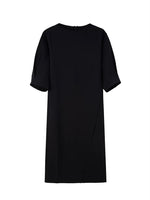 Load image into Gallery viewer, 2-Way Midi Wrap Dress in Navy