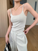 Load image into Gallery viewer, Light Knit Double Cami Strap Top in Cream