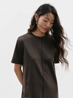 Load image into Gallery viewer, Line Maxi Tee Dress in Grey