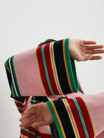 Load image into Gallery viewer, Oversized Striped Polo Top in Multi