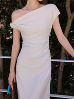 Load image into Gallery viewer, Toga Sleeve Maxi Dress in Cream