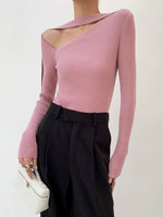 Load image into Gallery viewer, Asymmetric Cut Drape Top in Pink
