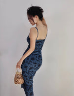 Load image into Gallery viewer, Yale Floral Midi Dress in Blue
