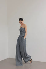Load image into Gallery viewer, Bustier Top // Trousers Set in Grey