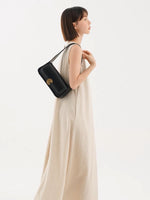 Load image into Gallery viewer, Button Back Tank Pocket Maxi Dress in Beige