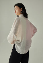 Load image into Gallery viewer, Duo Striped Oversized Shirt in Pink/White