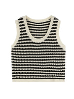 Load image into Gallery viewer, Knitted Striped Top in Black/Cream