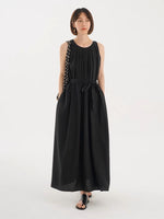 Load image into Gallery viewer, 2-Way Tank Tie Maxi Dress in Black