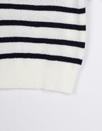 Load image into Gallery viewer, Korean Light Knit Striped Top in White/Black