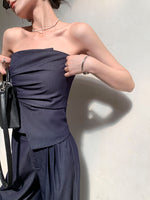 Load image into Gallery viewer, Bustier Top + Pants Set in Navy
