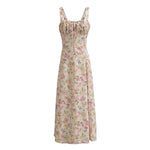 Load image into Gallery viewer, Mila Sweetheart Floral Slit Dress in Pink
