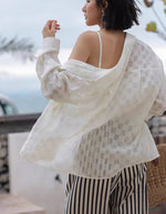 Load image into Gallery viewer, Sheer Checkered Shirt in White