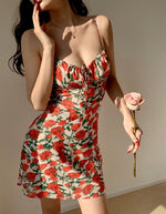 Load image into Gallery viewer, Scarlette Floral Cami Mini Dress in Orange