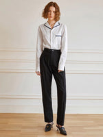 Load image into Gallery viewer, Contrast Turn Collar Shirt in White