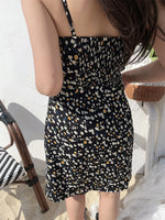 Load image into Gallery viewer, Floral Mini Cami Dress in Black