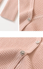 Load image into Gallery viewer, Knitted Cami + Cardigan Set in Pink