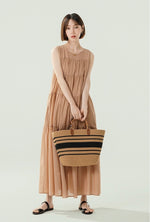 Load image into Gallery viewer, Tiered Tank Tent Dress in Latte