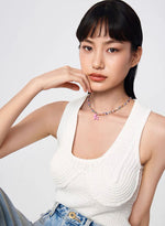 Load image into Gallery viewer, Poodle Pendant Double Beaded Necklace