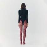 Load image into Gallery viewer, Eden Lace Stockings in Maroon Red