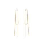 Load image into Gallery viewer, Loop Drop Pearl Earrings