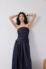 Load image into Gallery viewer, Bustier Top // Pocket Skirt Set in Navy